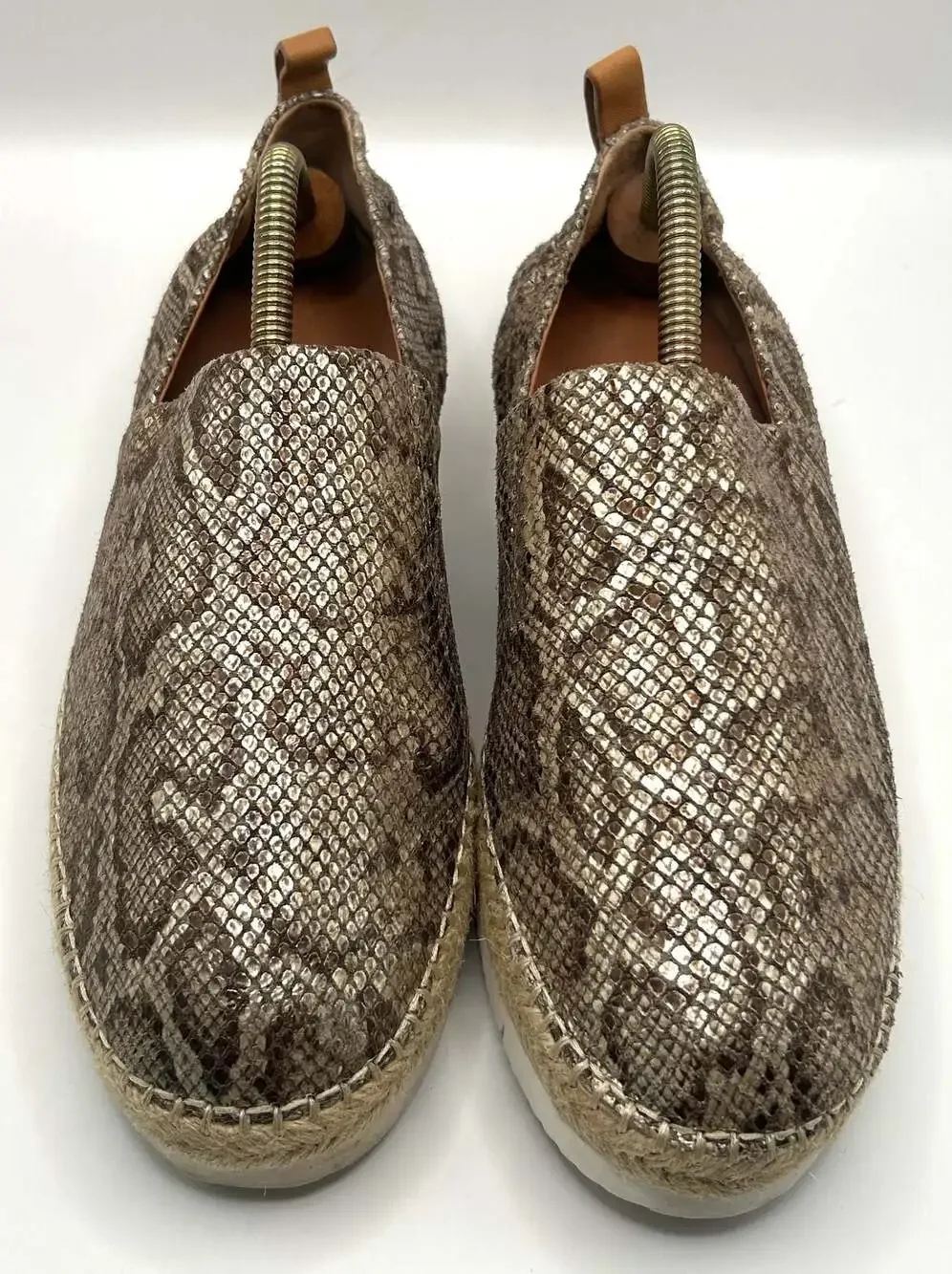 Gentle Souls by Kenneth Snake Print Leather Espadrille Sneakers